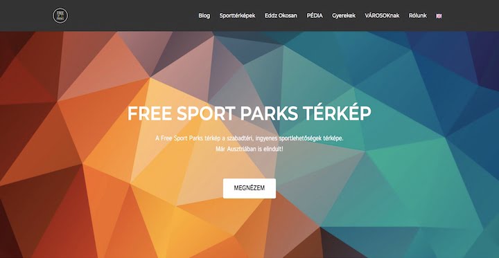 Weboldal készítés -SEO360 - Free Sport Parks térkép weboldala
